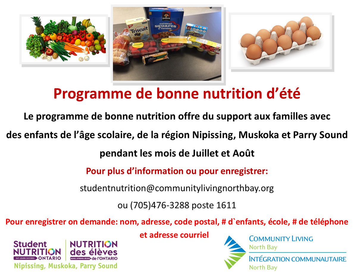Our Student Nutrition Program will continue to support families with school aged children during July and August with gift cards to purchase healthy, nutritious breakfast items.