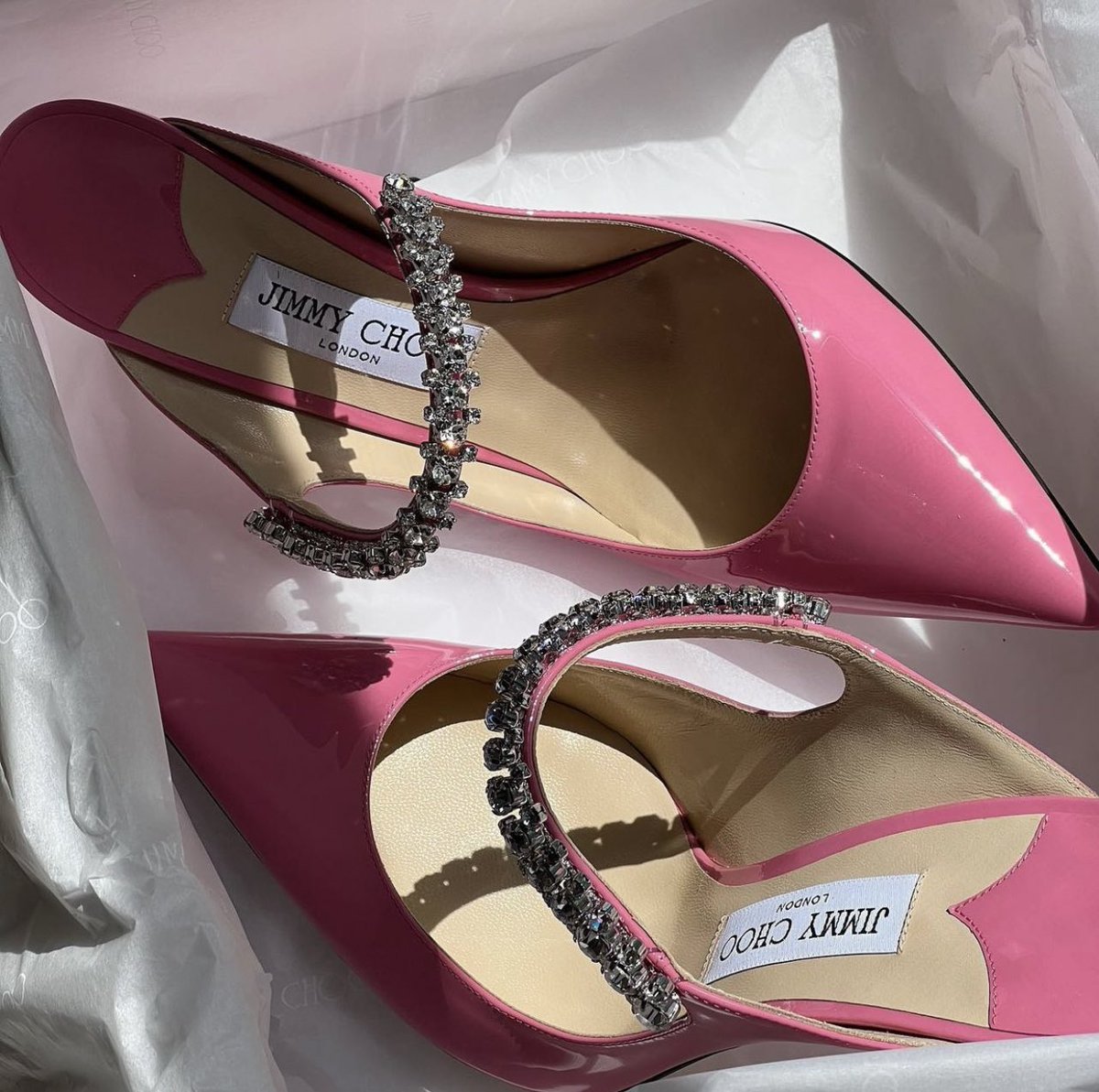 bottegalolita's tweet photo. Jimmy Choo heels in Barbie pink https://t.co/fmb0LD4jcD