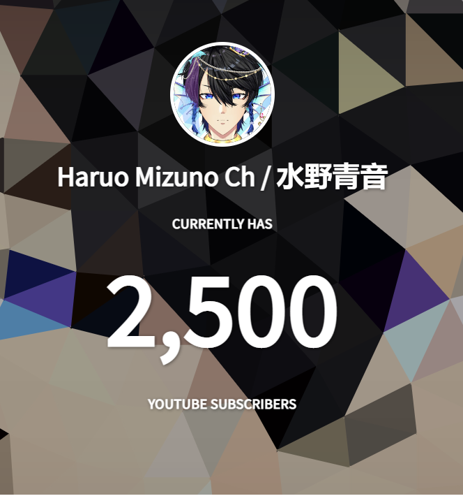 HaruoMizuno_'s tweet photo. #disFANser Thank you so much for 2.5k Subscribers on YouTube, road to 3k let's go!!! https://t.co/Rn6nX8mv5e