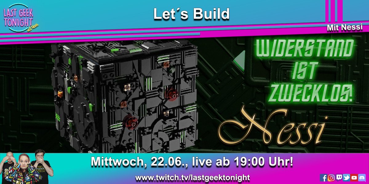 LastGeekNessi's tweet photo. Heute ab 19 Uhr live auf https://t.co/E7p7s2uIBB: 

Dicke Finger, Ungeduld, ein zu heißes Studio &amp; ein #Klemmbaustein-Set, welches von führenden Experten als schlechtestes Set von #Modbrix bezeichnet wird - beste Voraussetzungen, um Nessi ausrasten zu sehen!

#borgcube #twitch https://t.co/sLpQygVBRA