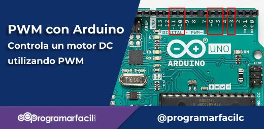 programarfacilc's tweet photo. Gracias a las #señales #PWM con #Arduino y a la #función #analogWrite , es sencillo poder controlar el voltaje que sale de un pin. Si quieres manejar la velocidad de un #motor #eléctrico o el brillo de un #LED PWM es una buena opción. https://t.co/R55rsXeI7v https://t.co/rTxlvMvaR9