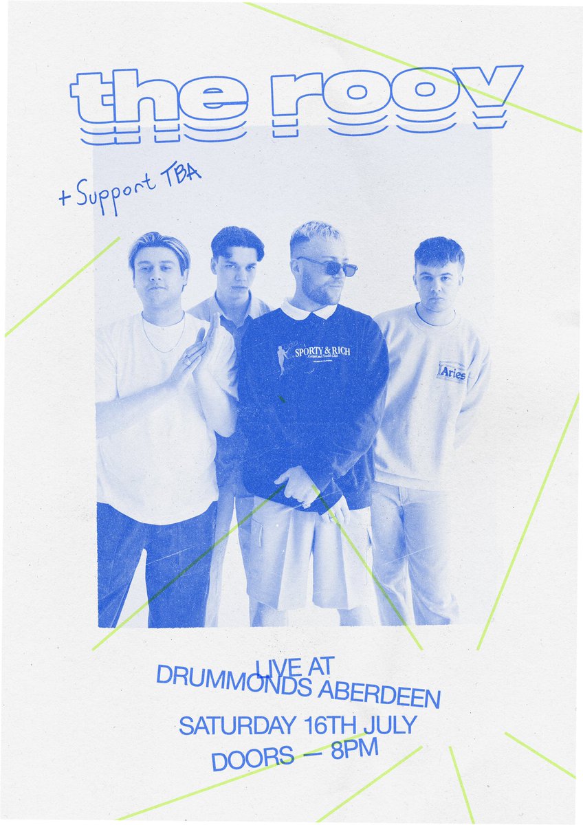 ABERDEEN!!! We are back. To play the best show we have ever played thus far. July 16th at Drummonds. <a href="/thezebecks/">The Zebecks</a> on support.

Tickets 👉 getintotheroov.com