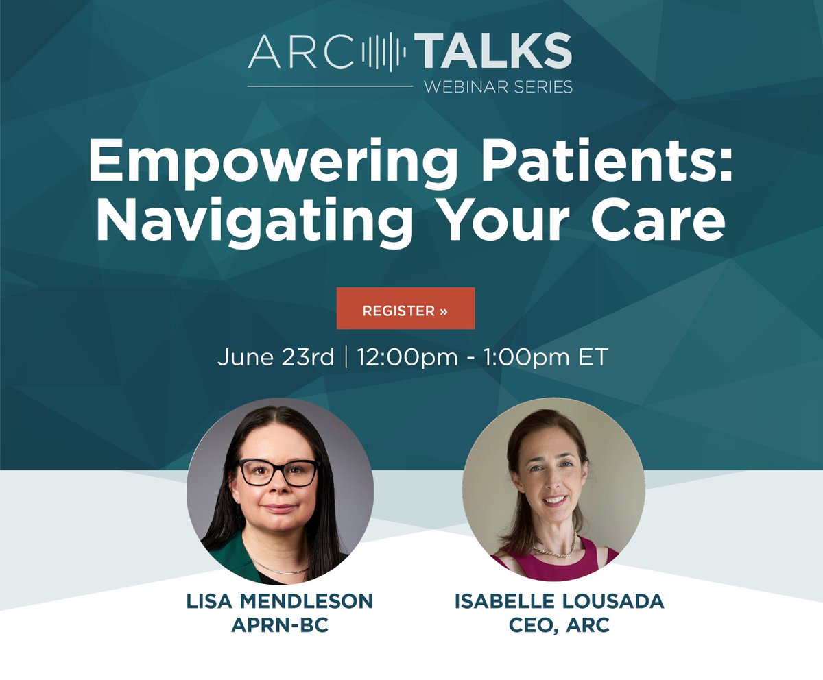 Amyloidosis_ARC's tweet photo. TOMORROW! Our #ARCTalk "Empowering Your Patients: Navigating Your Care" on June 23rd at 12 pm featuring ARC CEO, Isabelle Lousada, and Lisa Mendleson.
Register Today: https://t.co/nbRJOm0CCk
We ask you to pass this along to someone who may benefit from this discussion. https://t.co/p9qPxhNs8L
