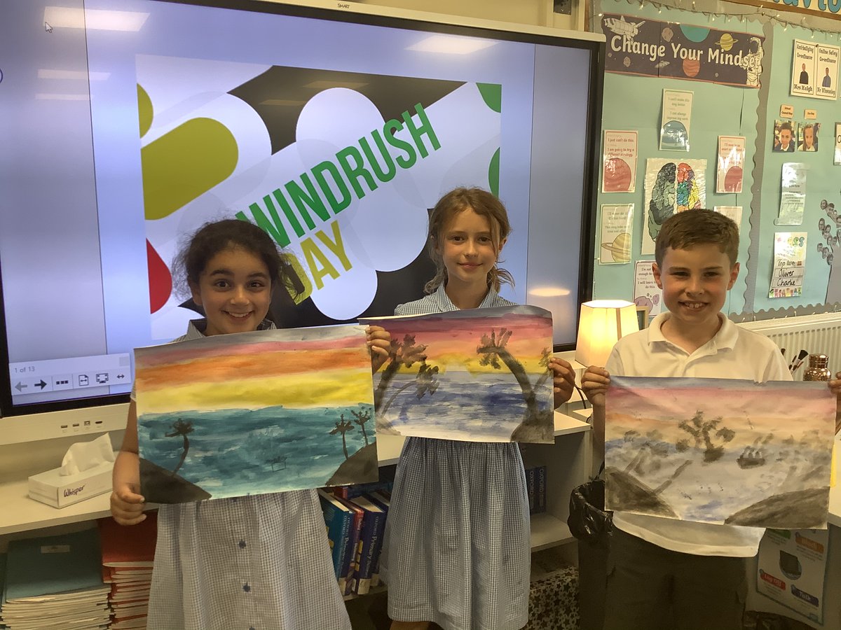 ReinwoodJuniors's tweet photo. 4L have really enjoyed learning about Windrush Day. To celebrate we created our own Caribbean sunset landscape with the Empire Windrush. #RJS4L #TBH365 https://t.co/iVVd9ZFWOx