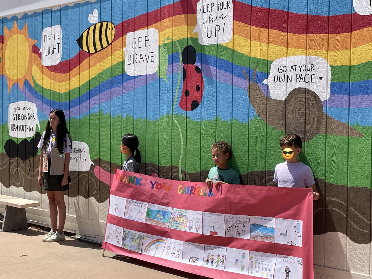 💙🌈🐦 In case you missed it, our alum Gabriella painted this stunning mural in our upper yard garden. THANK YOU GABRIELLA and thank you Wahlig Family  🌈💙
#askmewhyilovemarquez
#pacificpalisades
#girlscoutgoldaward
@LAUSD_LDWest @LASchools @LAUSDSup