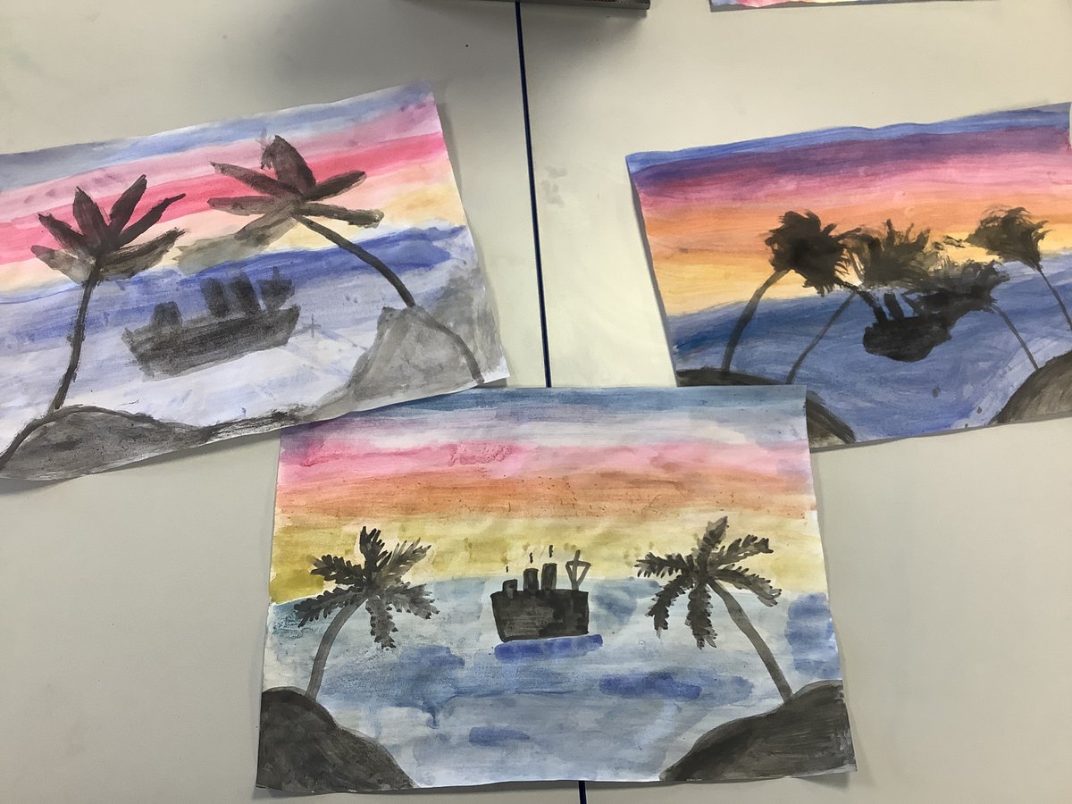 ReinwoodJuniors's tweet photo. 4L have really enjoyed learning about Windrush Day. To celebrate we created our own Caribbean sunset landscape with the Empire Windrush. #RJS4L #TBH365 https://t.co/iVVd9ZFWOx