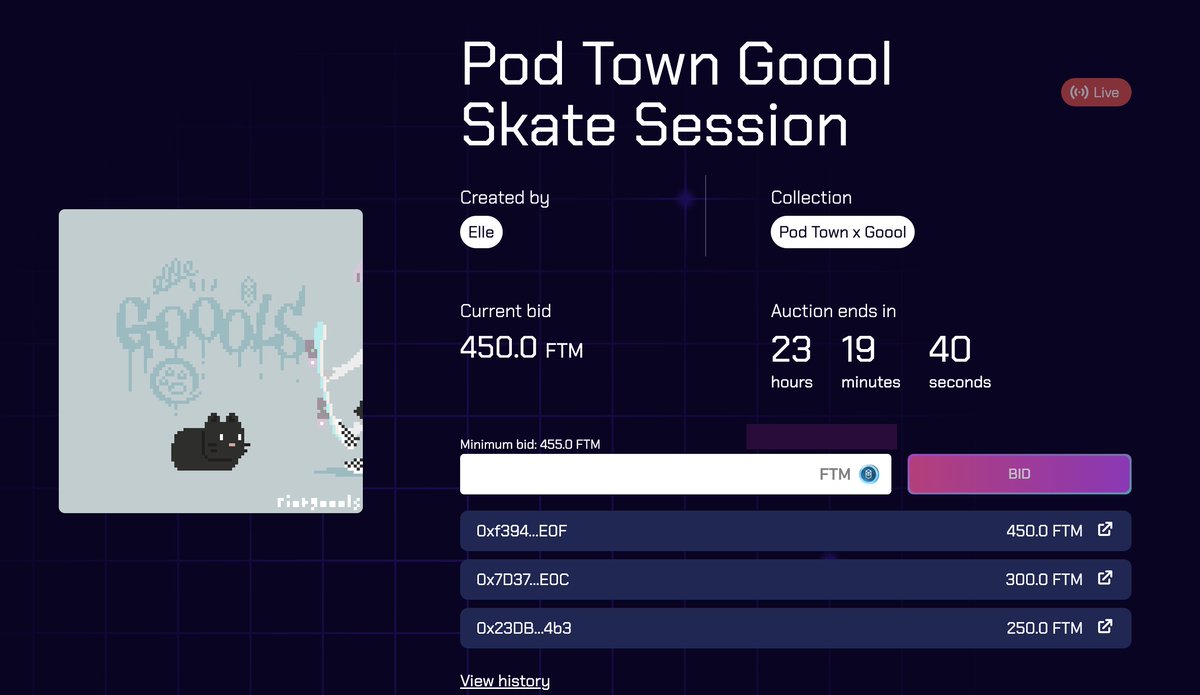 🛹 1:1 PIECE AUCTION FROM ELLE IS RUNNING🛹 

Bidding NOW at: pod.town/auction
Ends in 24 hrs.

This exclusive piece, Neko-inspired, is in Riot Goools collection by the talented artist <a href="/riotgoools/">elle (HTTP 301)</a>.

Winning Bidder has 1 PIECE of LAND 
&amp; #Bid2Earn with 5% applies as well