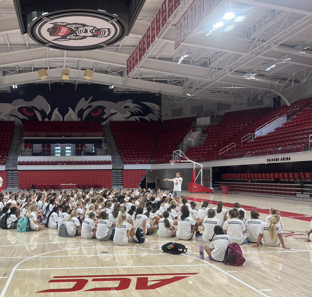 Last day of Wolfpack Women Basketball Camp! Huge shoutout to @CoachFancher the organizational mastermind of it all  @PackWomensBball
