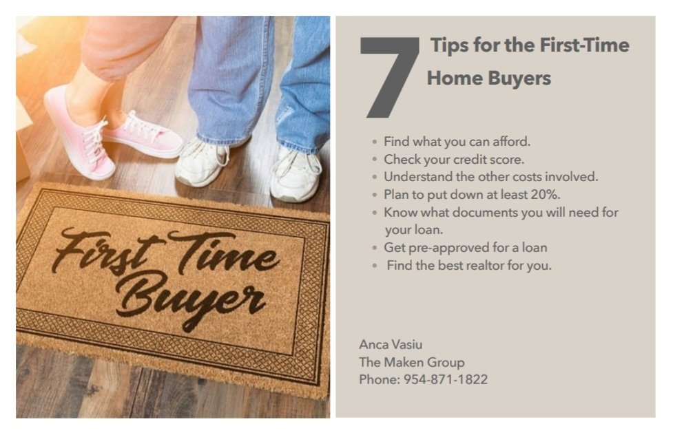 RealtorAncaV's tweet photo. Buying your first home can be exciting, but make sure you're prepared for all of the financial ramifications.
Here are seven tips to help you prepare to become a homeowner.

________________________
Anca Vasiu 
The Maken Group 
📞 954-871-1822

#househunting #firsttimehomebuyer https://t.co/zyPrS1aUgX