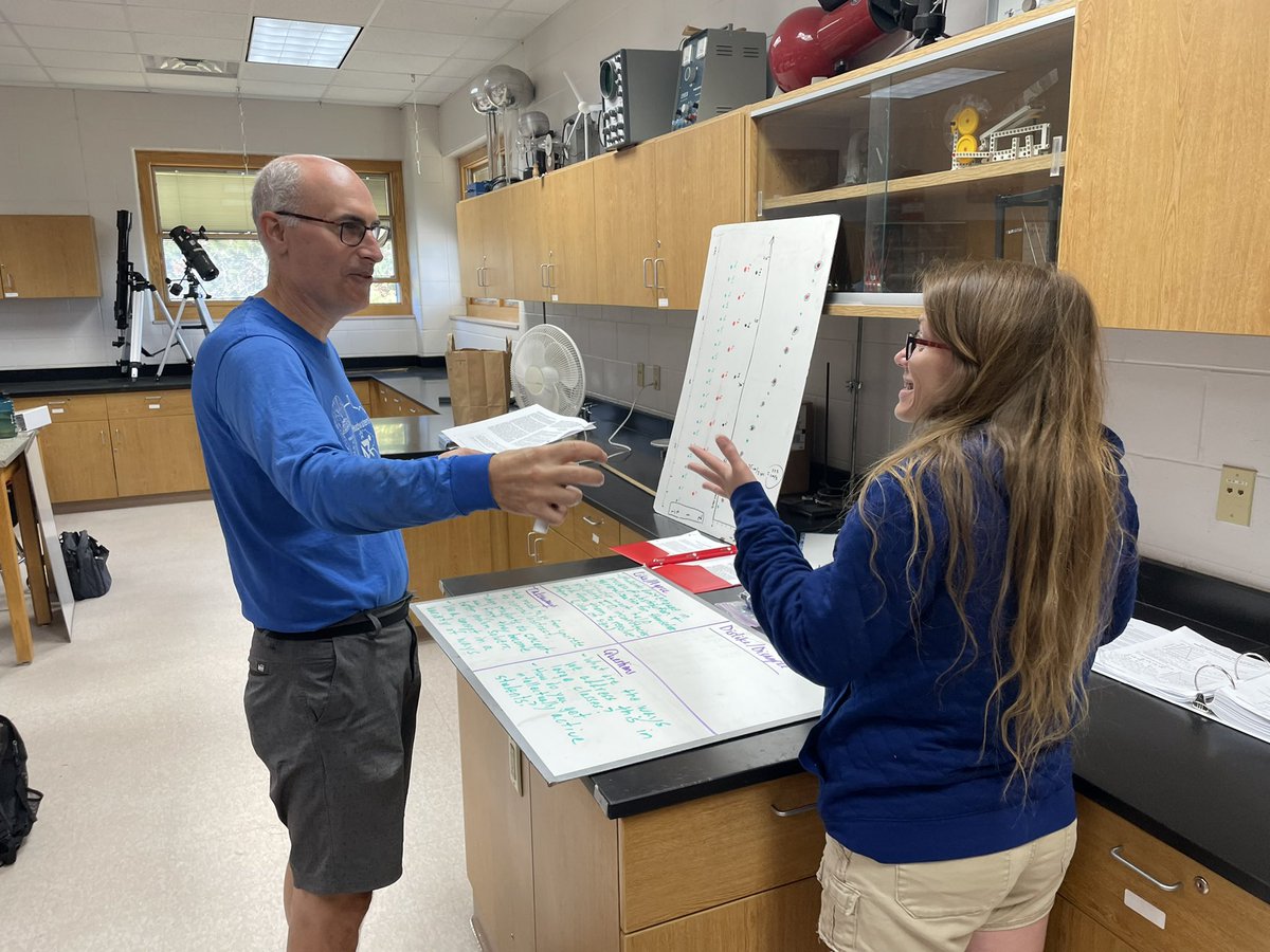 brybatt's tweet photo. Discussing physics education research to refine best practices.  #MiPhysModel22 https://t.co/x2NvLSkjkF