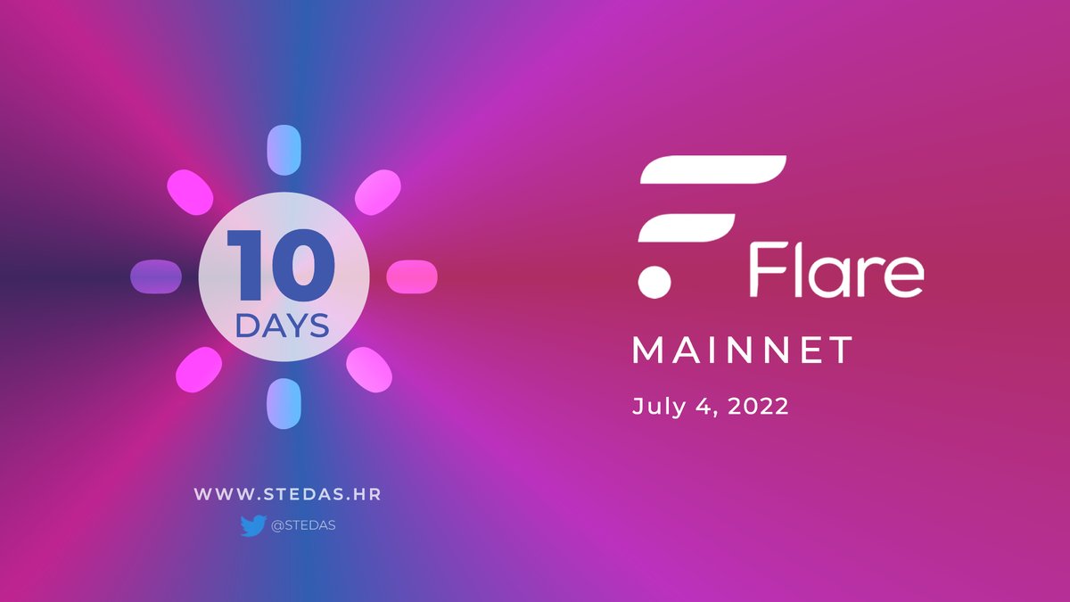 stedas's tweet photo. Flare Networks☀️ -10 days
Can you feel it?

#ConnectEverything $SGB $FLR 
@FlareNetworks https://t.co/GuQfQI0PlA