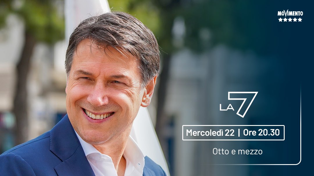 GiuseppeConteIT's tweet photo. Questa sera sarò ospite a #ottoemezzo https://t.co/4cExKZRm2O