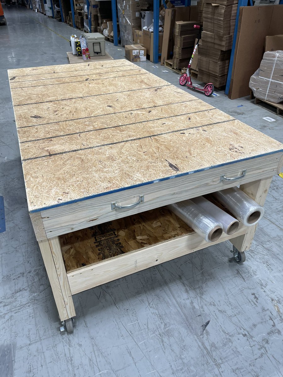 pack_dash's tweet image. Kam making big changes…from scratch. These workbenches are sick courtesy of @Menards