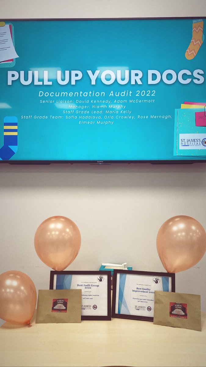 Really looking forward to hearing about all the wonderful work our Physiotherapy Staff-Grades have carried out over the last few months in clinical audit &amp; making meaningful change to improve patient outcomes <a href="/stjamesdublin/">St James's Hospital</a> <a href="/niamhphysio/">Niamh Murphy</a> <a href="/gemcfphysio/">Gemma Foley</a> <a href="/ZoDuggan4/">Zoë_Duggan</a> &amp; Laura McCullagh