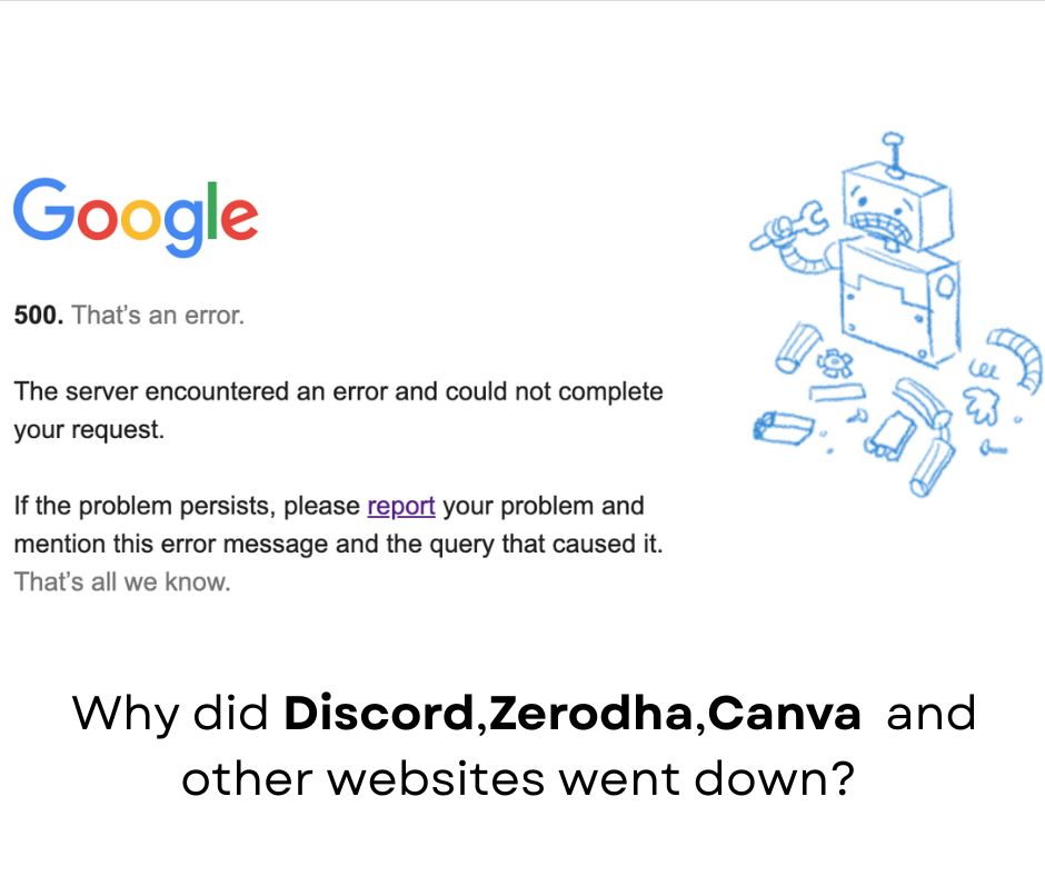 WEXTinVentures's tweet photo. Did you also face the 500 internal server error on Tuesday? Here’s why it happened!
 
#startup #business #cloudflare #internalerror #business #zerodha #omegle #canva #outage #india #indianstartup https://t.co/jb9EPdQdvv