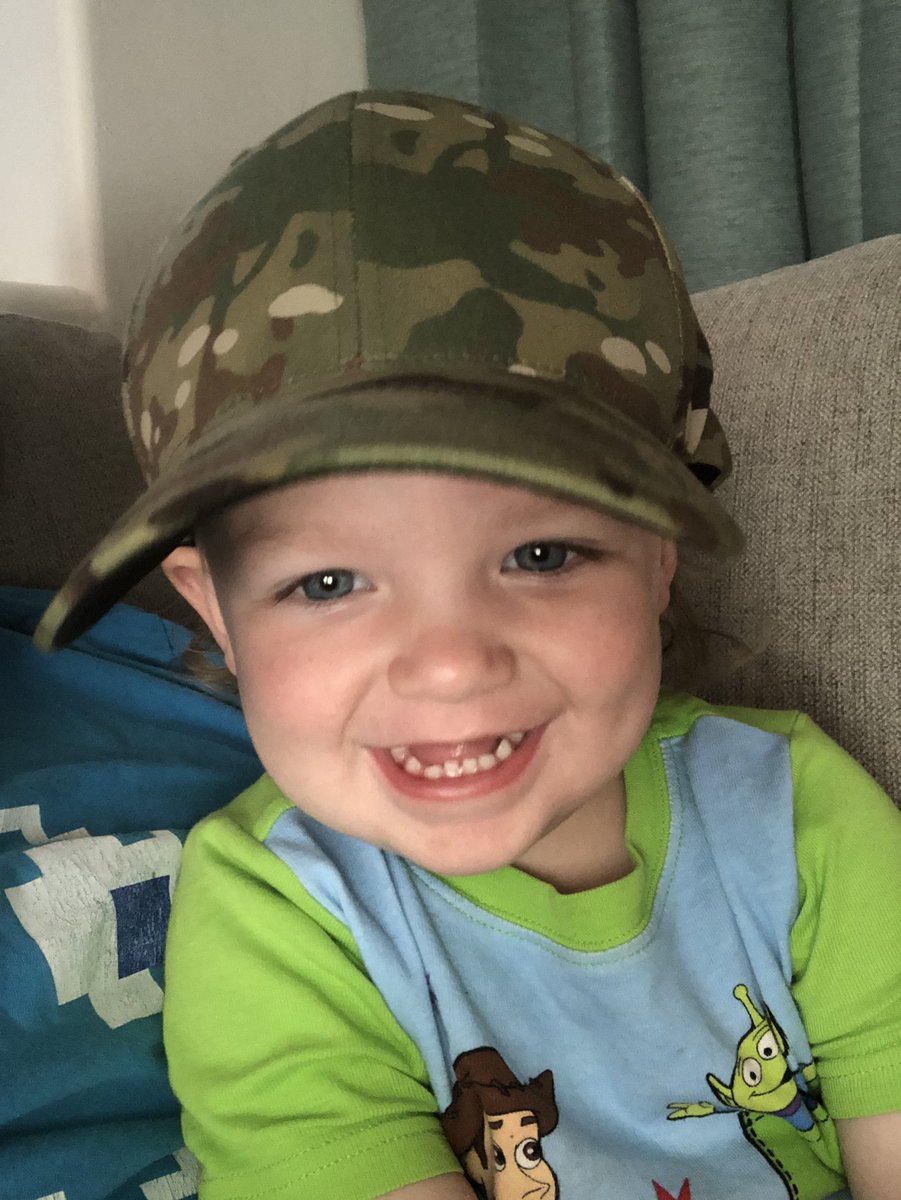 CoachNeilson_FB's tweet photo. Best part about working nights for a few weeks is waking up with the kids! Liam loves wearing my hats! He wakes up and picks out a hat to wear. He’s a hat guy like me! ❤️❤️ #Almost2 #LiamThomas https://t.co/veAW0bGjgj