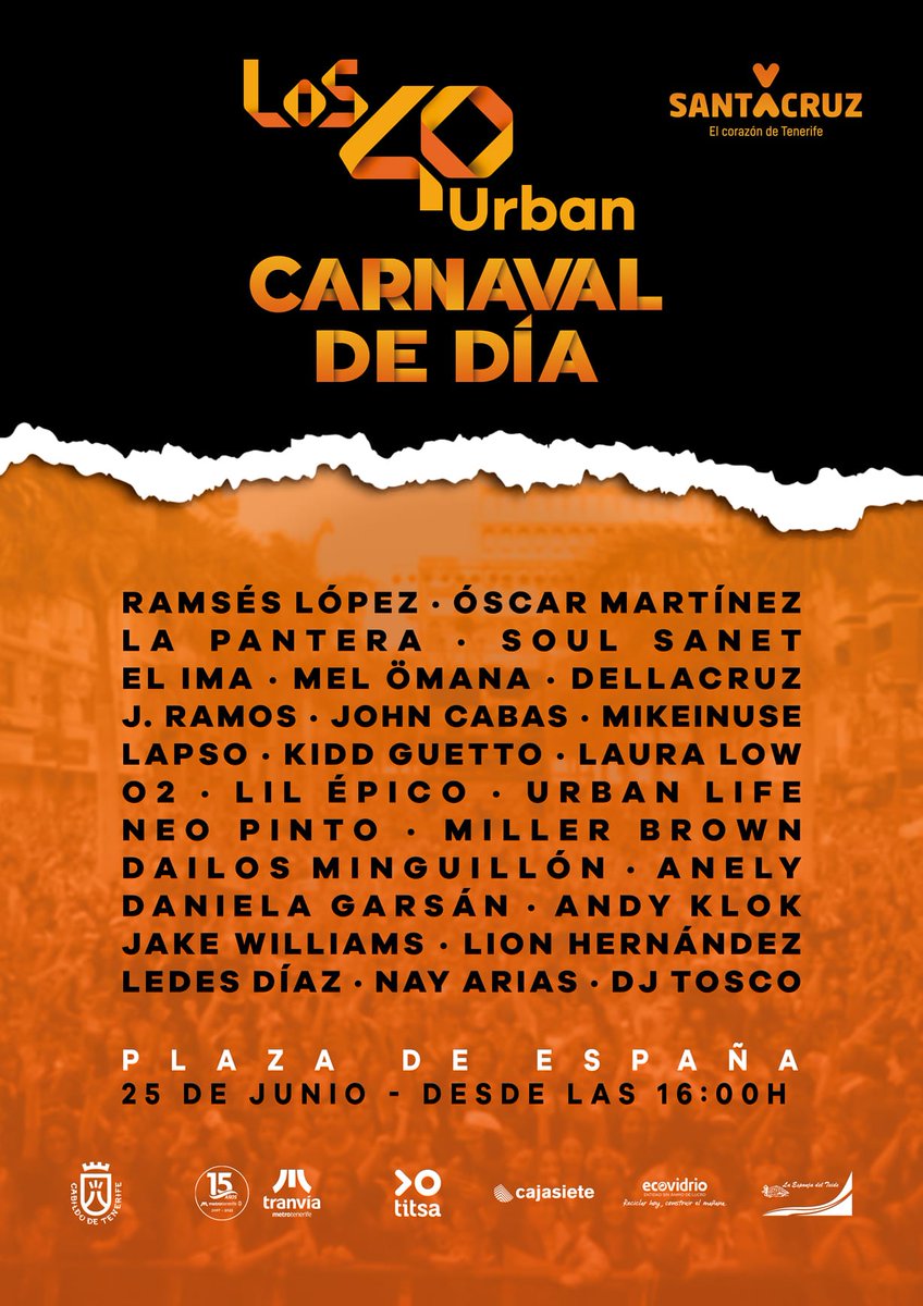 ESTE SABADO 25 DE JUNIO 🚨🚨 !! ESTARÉ EN LOS #CARNAVALES DE #TENERIFE 🎤🇮🇨 JUNTO A MUCHÍSIMOS GRANDES ARTISTAS DE CANARIAS 🇮🇨 A ROMPER 🎙️🎤🚀🇮🇨🎮 <a href="/Los40_Canarias/">LOS40 Canarias</a> <a href="/Los40/">LOS40</a>