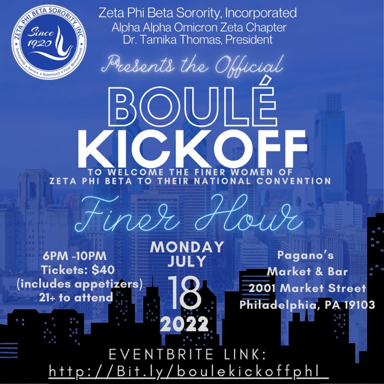 Join us to kickoff our International Conference in Philly! 
eventbrite.com/e/zeta-phi-bet…