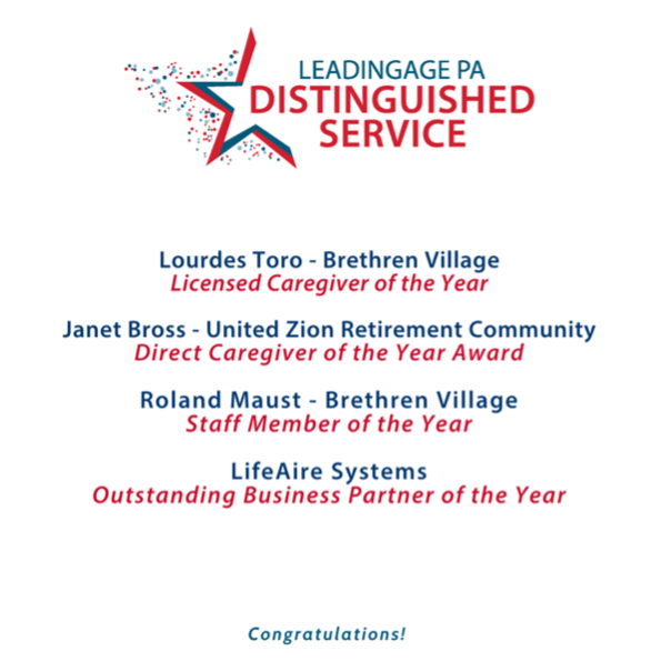 LeadingAgePA's tweet photo. We are excited to announce the 2022 Distinguished Service Award winners! The #DSAs honor outstanding contributions that enhance the aging services field. Congratulations to our winners! https://t.co/LxRnx3MAJJ