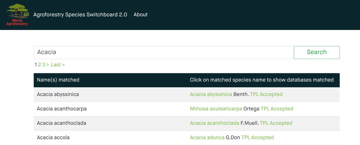 💡 #Innovation spotlight

The Agroforestry Switchboard 2.0 is a “one-stop-shop” to retrieve data about a particular plant species across a wide range of information sources. It especially supports research on trees and tree-based development activities⤵️ 

bit.ly/3y60dcb