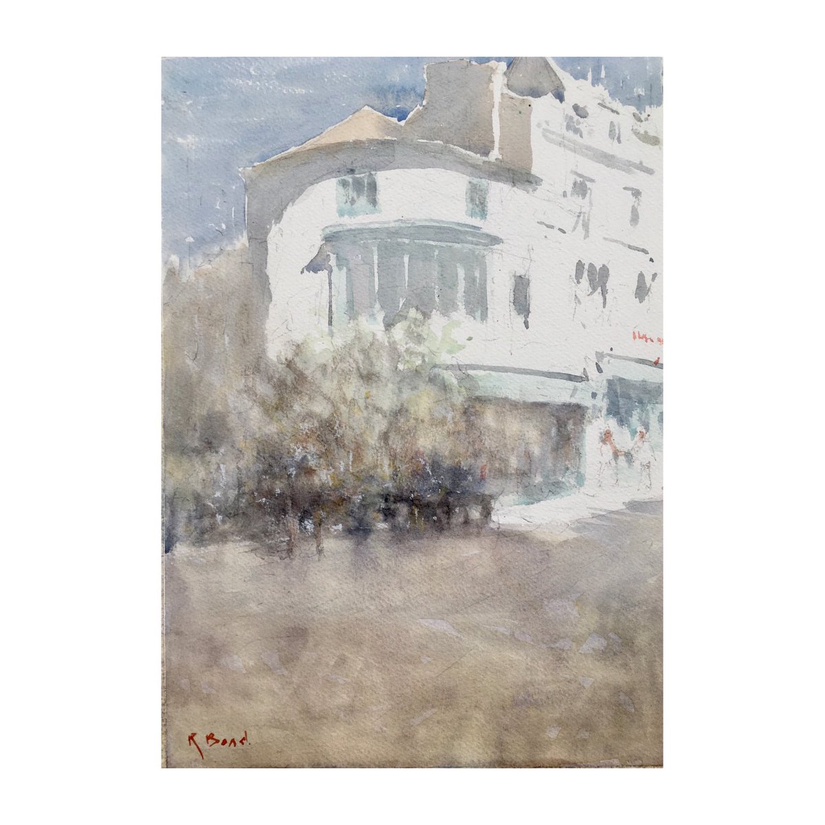 primarypalette's tweet photo. London Street, Norwich. Plein air watercolour painting on 1/4 sheet Milford CP #pleinair #pleinairuk #britpleinair #watercolour #watercolor #stcuthbertsmill #winsorandnewton #norwich https://t.co/TnfVyM5sNM