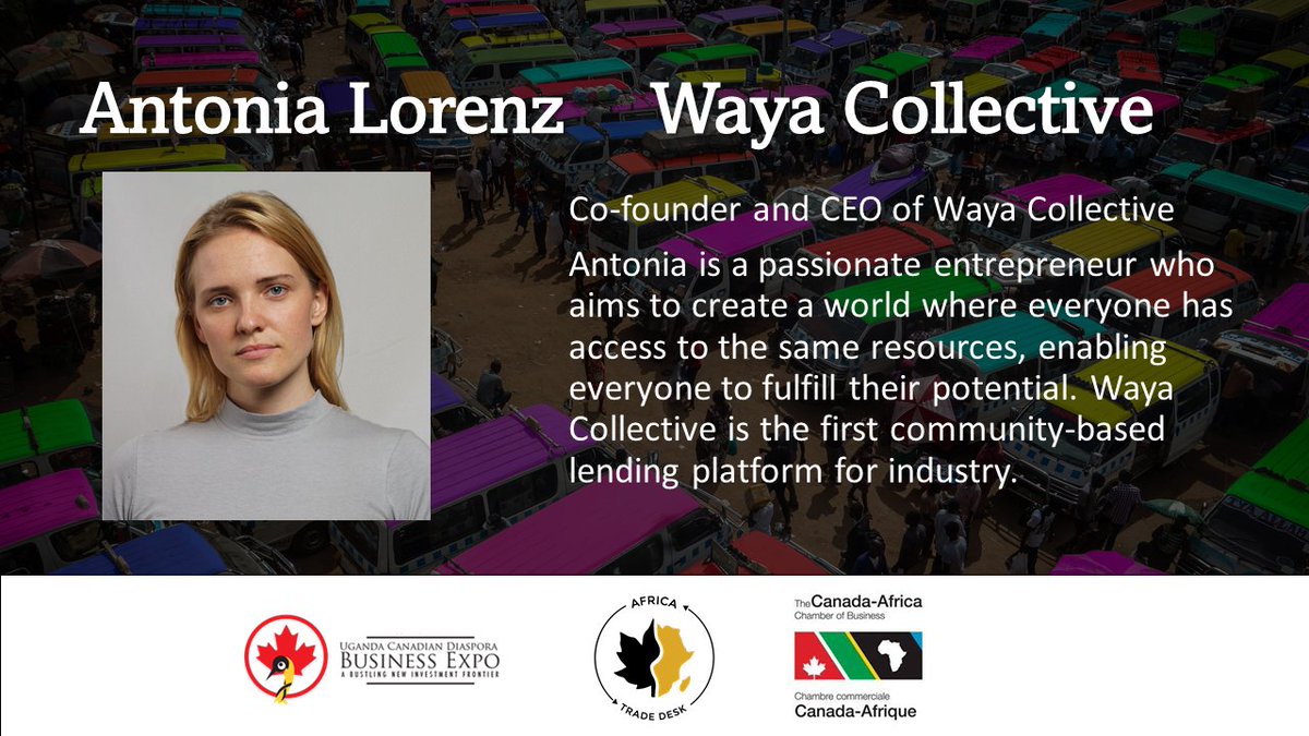 canafricatrade's tweet photo. Our event on the 29th will feature Antonia Lorenz, Co-founder and CEO of @WayaCollective ! Don't forget to register here: https://t.co/ep1OwoTfIc https://t.co/9lt7Etkcl2