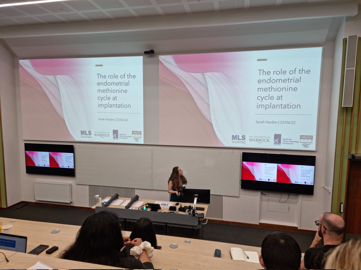 Exciting work presented by <a href="/SarahLHarden1/">Sarah Harden</a> on The Role of Endometrial Methionine Cycle at Implantation at the WMS Warwick Symposium <a href="/WMS_RD/">WMS Research Degrees</a> #ReproRocks #Implantation