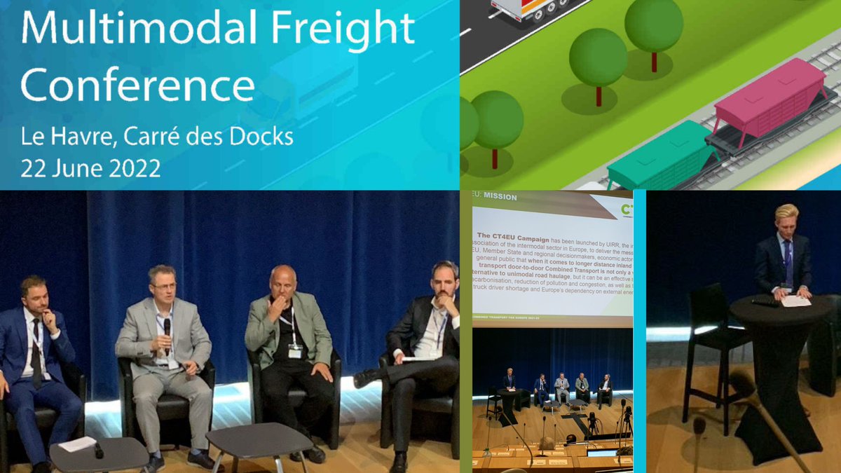 CT4EU's tweet photo. What else happened today at the #MULTIMODALFREIGHT CONFERENCE in Le Havre? #UIRR Technical Director #EricFeyen in expert panel III on #COMBINEDTRANSPORT! @ERA_railways @haropaport #AntoineDefossez #MickaelVarga #FlorianRoethlingshofer https://t.co/1XmQMTrzGn