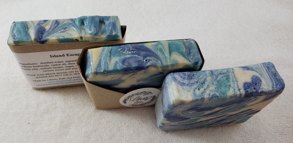 libertysoap's tweet photo. Island Escape Large Bar Soap, Sweet Tropical Scent Hand-Crafted Soap, Cocoa Shea Butter Soap, Vegan Soap, Environmentally Friendly Palm Free https://t.co/zmaHdToEin #facialcare #coldprocesssoap #ecofriendly #allnatural ##Handwashing #CocoaButterSoap https://t.co/2hOS0pxHdi