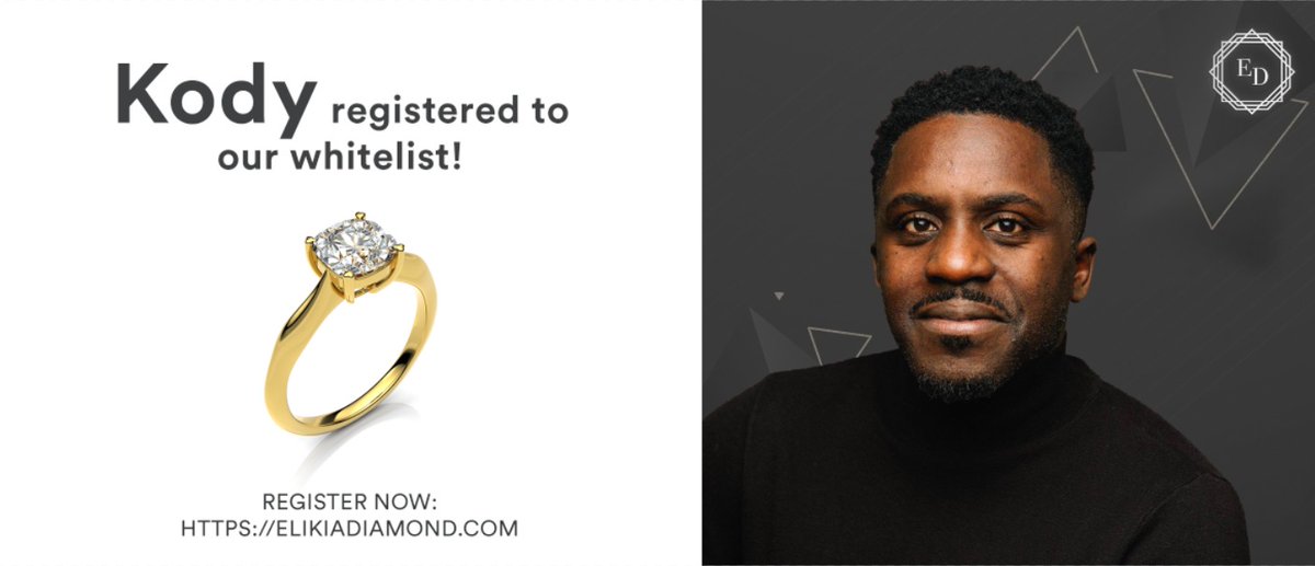 Welcome <a href="/Kody_Kim/">Kody Kim</a> to our whitelist
Subscribe at elikiadiamond.com to take part to the private sale
#nft #NFTs #NFTProject #blockchain #Diamond #jewelry #jewellry #engagementring #NFTCommumity