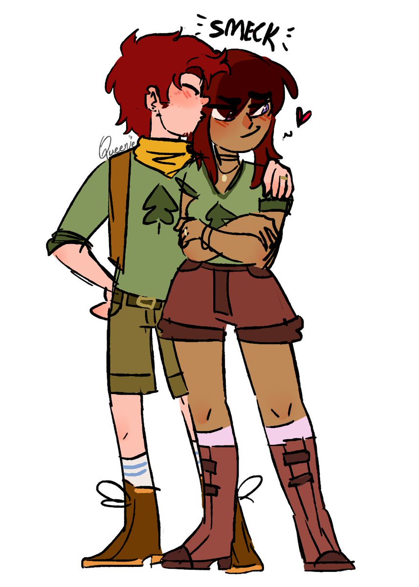 Haven't drawn these goofs in a hot minute lmao 

#gwenvid #campcamp #campcampfanart #gwencampcamp #davidcampcamp