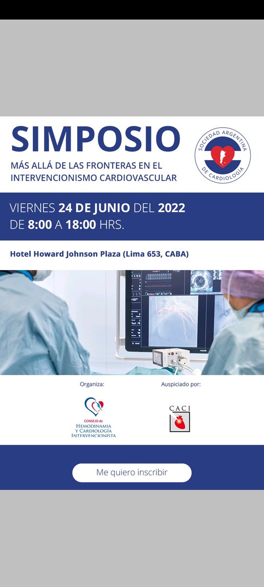 Imposible perderse el evento del año!! Inscripciones abiertas y gratuitas, cupo limitado!! <a href="/SAC_54/">Sociedad Argentina de Cardiología</a>