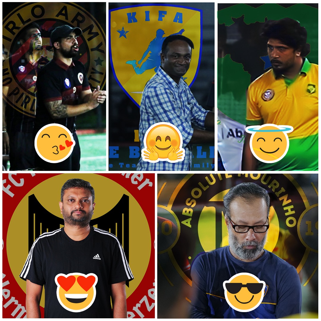 HERMANOSFC19's tweet photo. Share your love for the Big Guns of Hermanos Premiere League by commenting the respective Emojis. Let's see who wins the most!

#Hermanos #Coach #Officials #Teammanagers #emojis #Football #kochi https://t.co/FiIln5dMFz