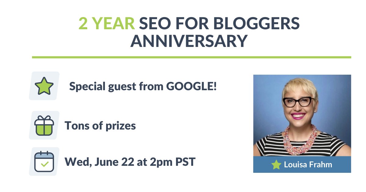 TopHatRank's tweet image. Who&apos;s joining us today at 2pm PST for our 2 Year Anniversary of #SEOForBloggers?! 

Raise your hand below! 🙋‍♀️

bit.ly/3aYIGd5
