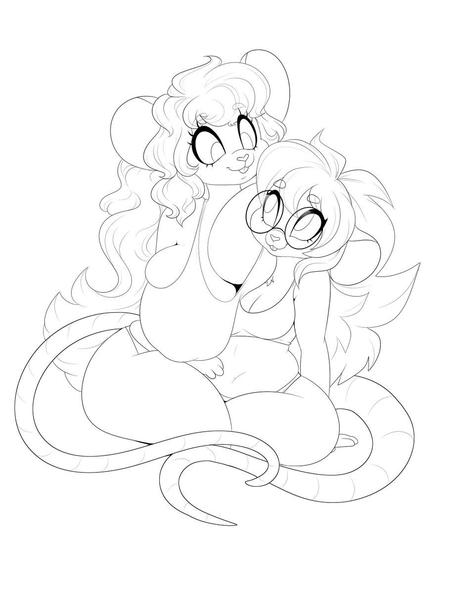 lunarclaws's tweet photo. sometimes lineart can get a little lost in translation so to say, especially with full colour pieces! so here's a little love for some pieces where I really liked the lineart :3 https://t.co/Y1mKGcma6l