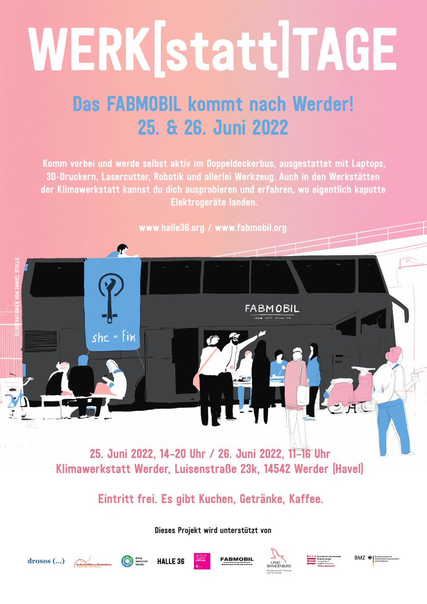 pegx_'s tweet image. Ich bin am Wochenende in #Werder auf den WERK [statt] TAGEn vom FABMOBIL. 
Seit Covid der erste Kinder #Programmier #Workshop - freue mich darauf :)
#maker #scratch #Mint 
halle36.org