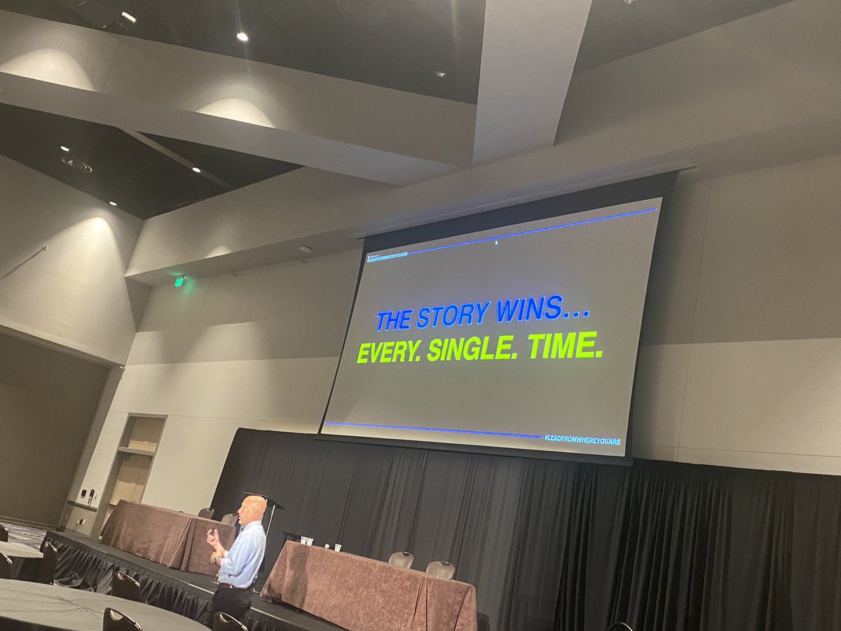 Dr. <a href="/Joe_Sanfelippo/">Joe Sanfelippo</a>, Supt at Fall Creek, WI, kicking off our largest ever TETL Summer Clinic with a fantastic talk on the importance of telling our stories and building up each other. The story wins . . . Every. Single. Time. #TETL2022 #gocrickets #edtech