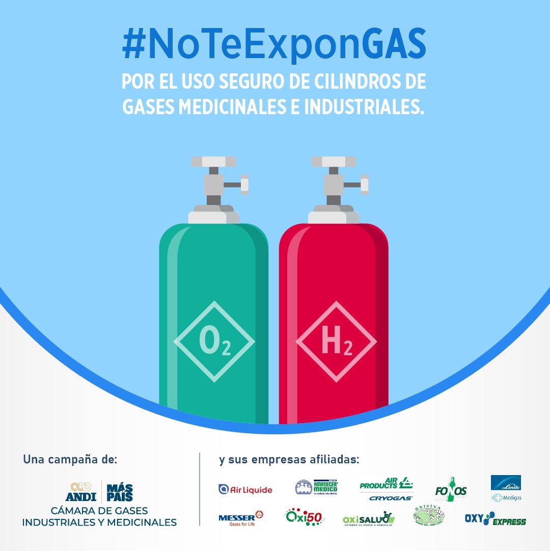 GasesANDI's tweet photo. #NoTeExponGAS Porque los gases industriales y medicinales hacen parte de nuestra vida, de nuestras empresas y hasta de nuestras fiestas, utilízalos adecuadamente, adquiérelos de proveedores formales y así evitarás accidentes. Conoce más en
https://t.co/woarFoshIj #ANDIGases https://t.co/FHyW6zvDyS