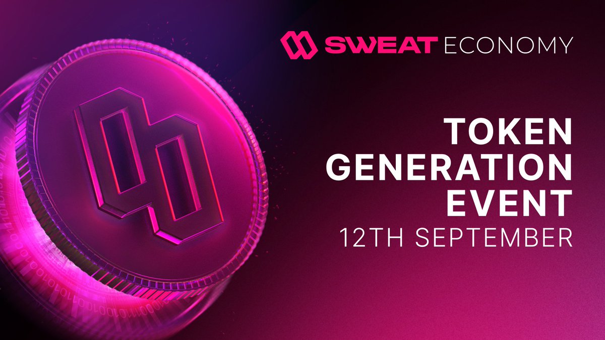 Get your calendars ready...🗓️

📢The Token Generation Event will be on 12th September 2022!💧 

The race is on. Earn 1 SWEAT for every sweatcoin you have at TGE. This 1:1 rate will never happen again🔥