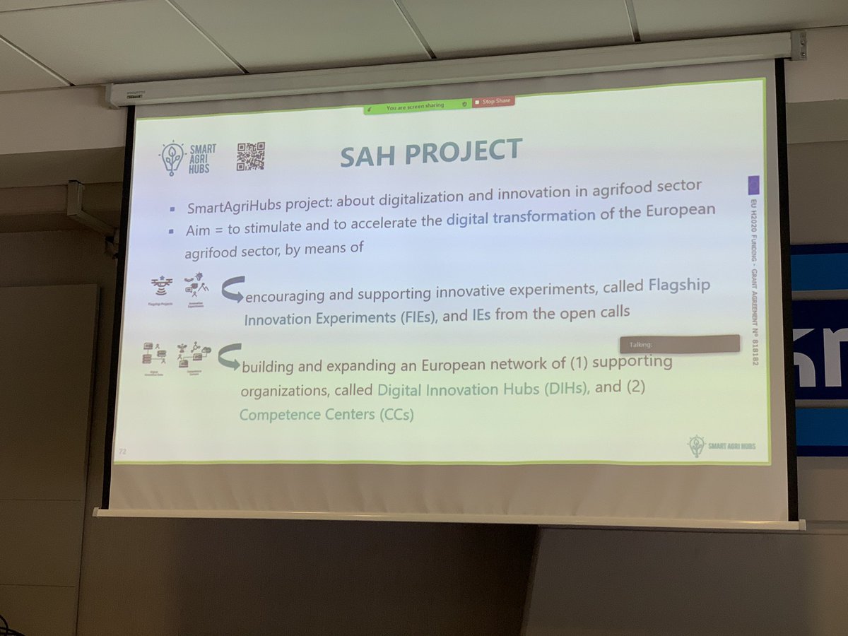 HSundmaeker's tweet photo. Great to listen to @SmartAgriHubs #InnovationExperiments with 131 reusable components - there will be a tool to get more info &amp; access - workshop at the #IoTWeek2022 , chaired by @AnneleenDV https://t.co/wEG6X7DVzl