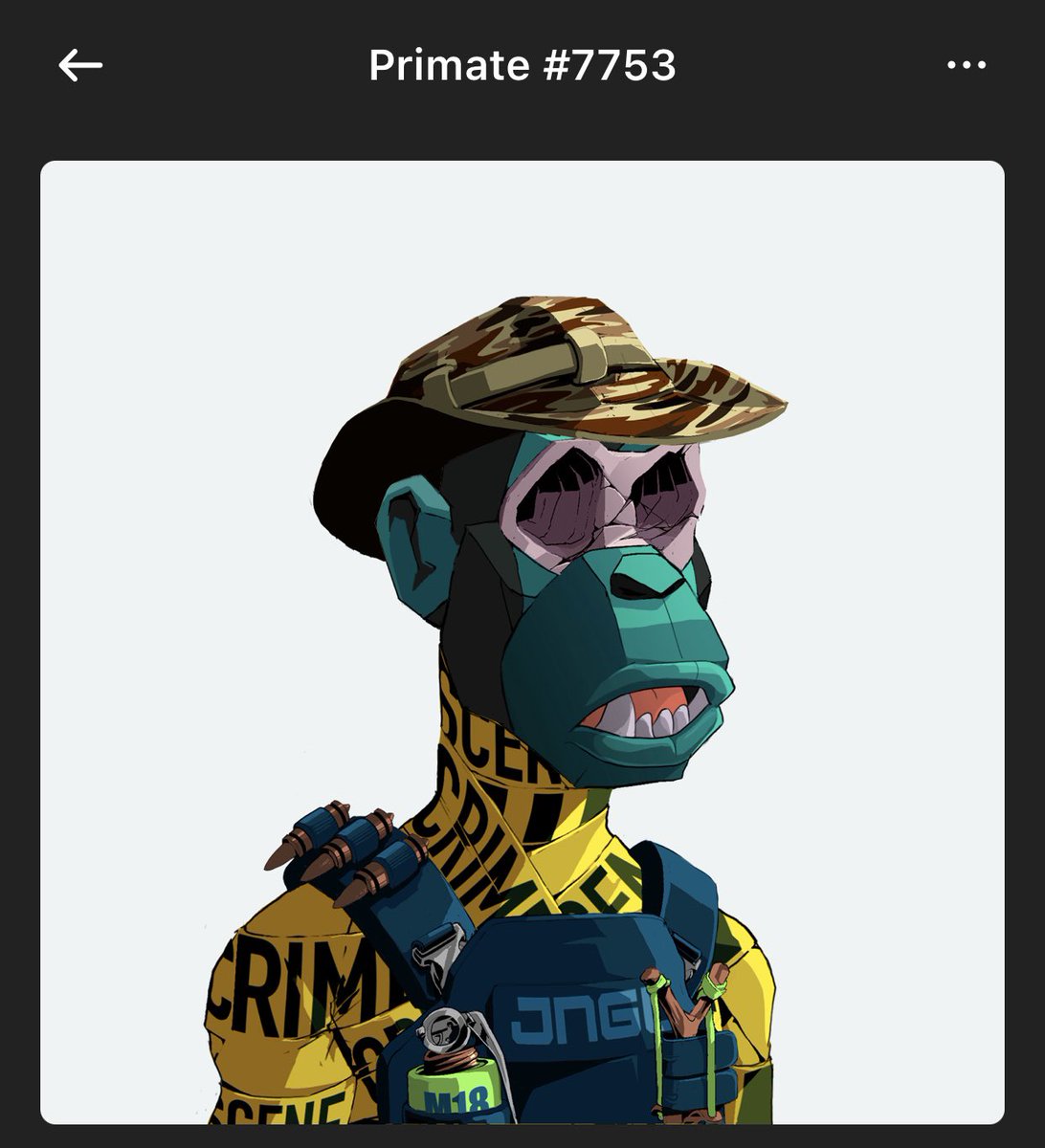 solanaa_ape's tweet photo. Couldn’t help but grab another @Primatesnft #JNGL https://t.co/Tp4fKmLrGM