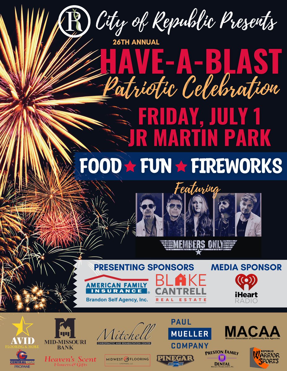 Have-A-Blast in Republic next Friday, July 1!