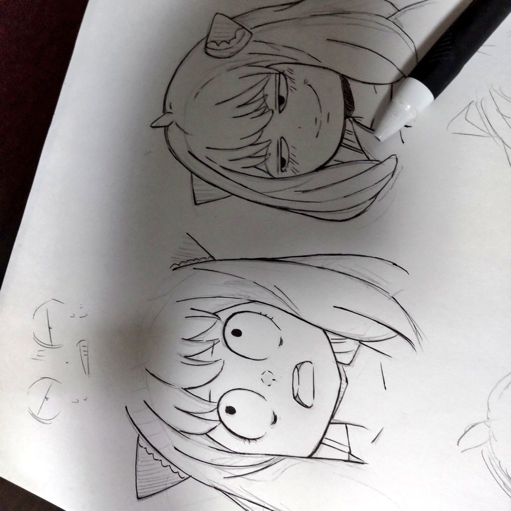 線画苦手模写で練習するます……