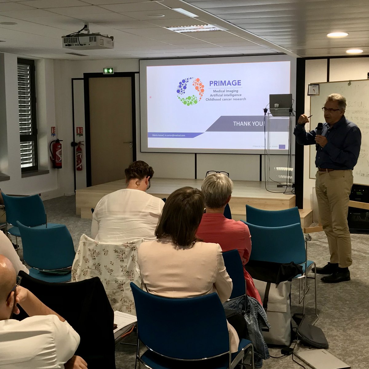 primage_project's tweet photo. #PRIMAGEproject partners from @matical2014, and @SIOPEurope shared updates on the project's Dissemination, Communication & Exploitation efforts, and
Prof. Luis Martí-Bonmatí (@IISLaFe) brought a very fruitful consortium meeting to an end.
#ChildhoodCancer #AI #MachineLearning https://t.co/bEXukTfQvj