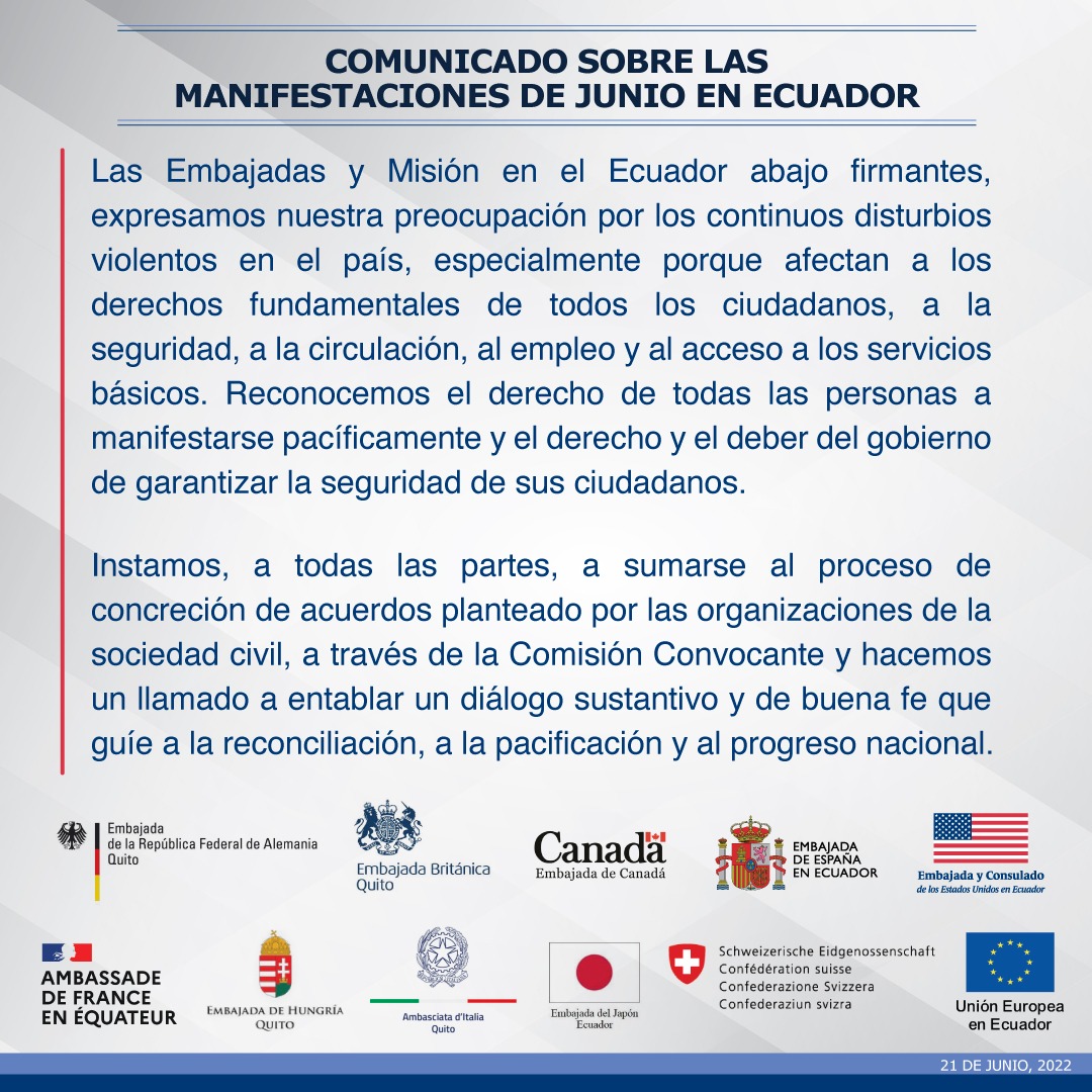 UEenEcuador's tweet photo. El #diálogo es la única vía para lograr un desarrollo inclusivo y sostenible #ParoNacional2022 #JuntosConstruimosLaPaz https://t.co/4U16xfcgCX