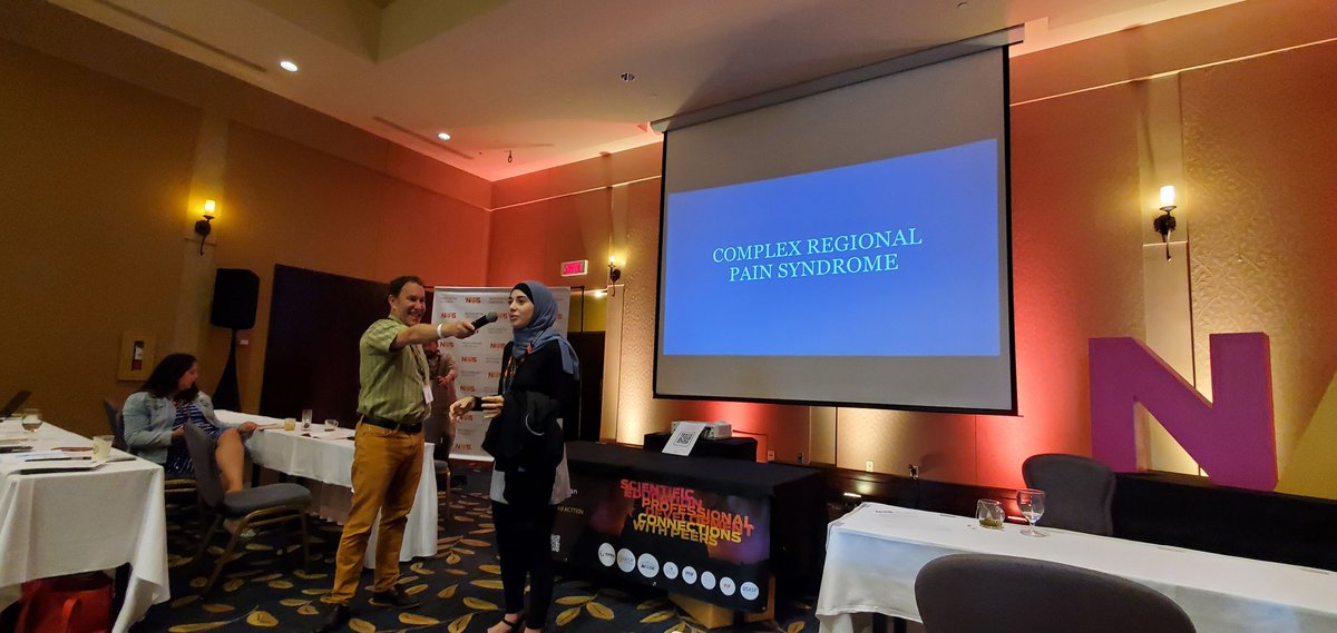 <a href="/zeynabalshelh/">Zeynab Alshelh</a> representing her team using a sweater as a prop to explain Complex Regional Pain Syndrome
#NAPainSchool