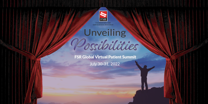 Newly diagnosed and long-term #sarcoidosis patients and caregivers are invited to attend FSR's Global Virtual Patient Summit on  July 30 - 31!

Early Bird Reg is $60 until June 30. Learn more and register: bit.ly/38KTD14

#sarcoidosisawareness #raredisease #sarctwitter