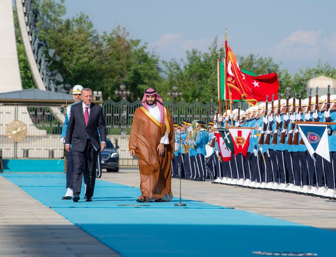An official welcoming ceremony was held in Ankara on Wednesday in honor of Saudi Crown Prince Mohammed bin Salman
