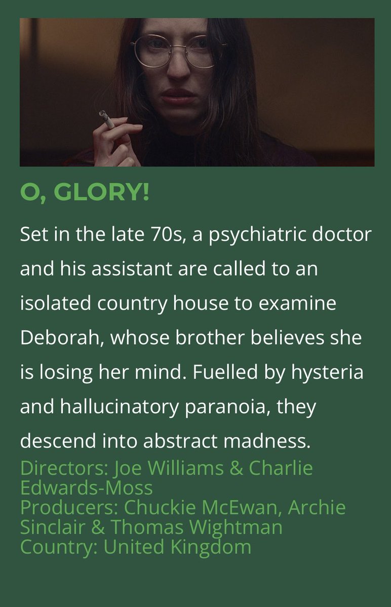 SO EXCITED our Short Film O, GLORY! has been officially selected for ⁦@GalwayFilm⁩ International Festival. Showing Sat 9th July ⁦@PalasGalway⁩. Congrats ⁦@grey__moth⁩ @charlieedwardsmoss @jose_phrancis @sam_spreull ⁦@emstott1⁩ #FilmFleadh  #IrishActor