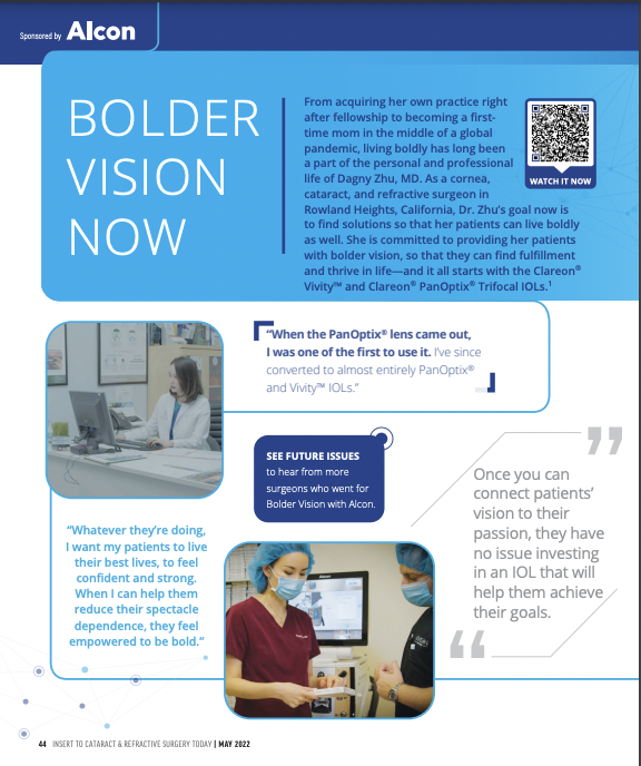 DZEyeMD's tweet photo. Becoming a new mom with a refractive practice during a pandemic empowered me to live boldly and provide my patients with solutions for living boldly as well 🤓 #vivity #panoptix
Thank you Alcon and @CRSToday for featuring my story in #BolderVisionNow👉🏼 https://t.co/gHW4zQaNqK https://t.co/pI6S3Bg2VV